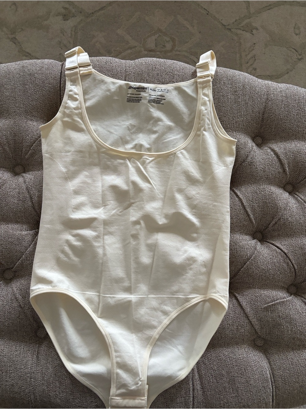 Shapermint Cream Adjustable-Strap Bodysuit